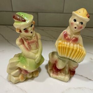 Shawnee Pottery Vintage 1950s Swiss Boy & Girl Salt Pepper Shakers
